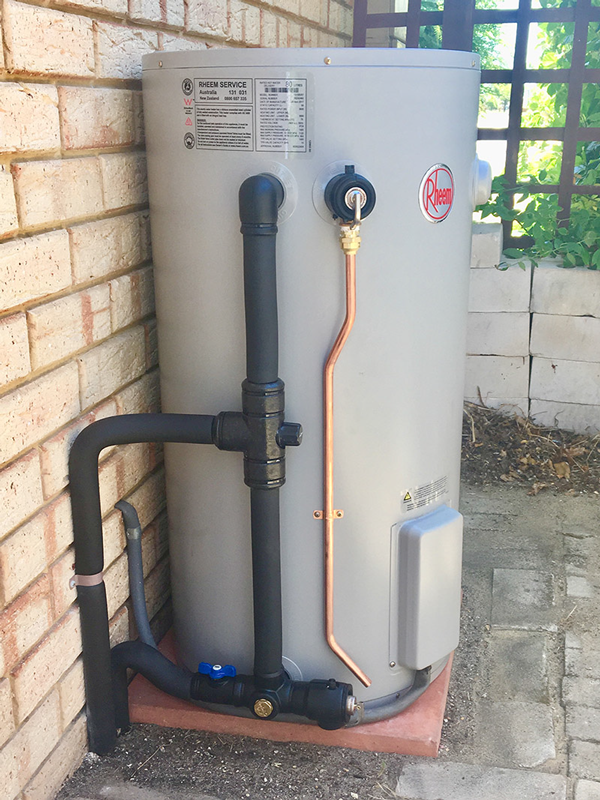 Electric Hot Water Repair Perth in backyard Perth Plumbing and Gasfitting