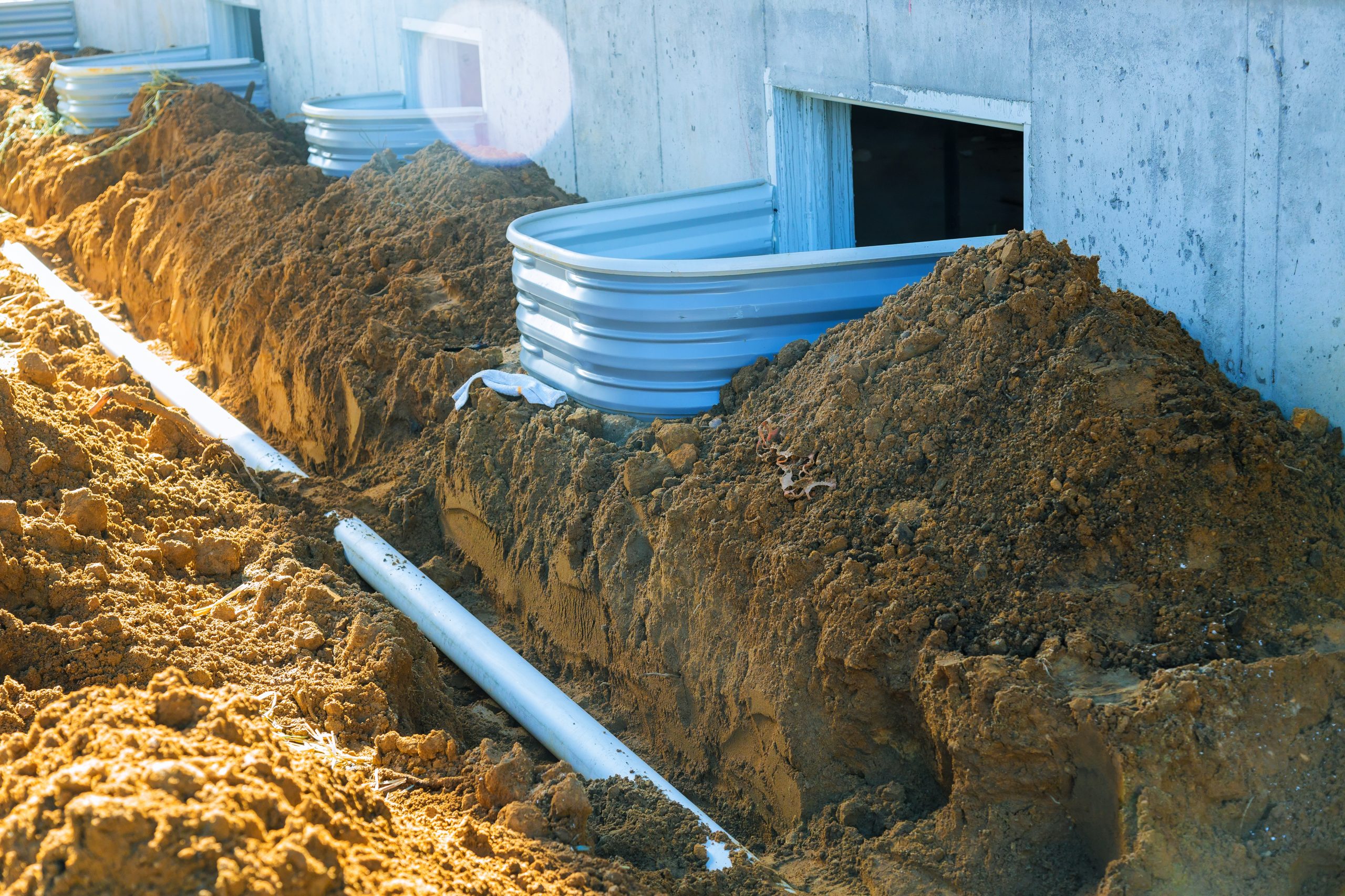 Piping surrounded by sand Drainage Plumber Perth from Perth Plumbing and Gasfitting