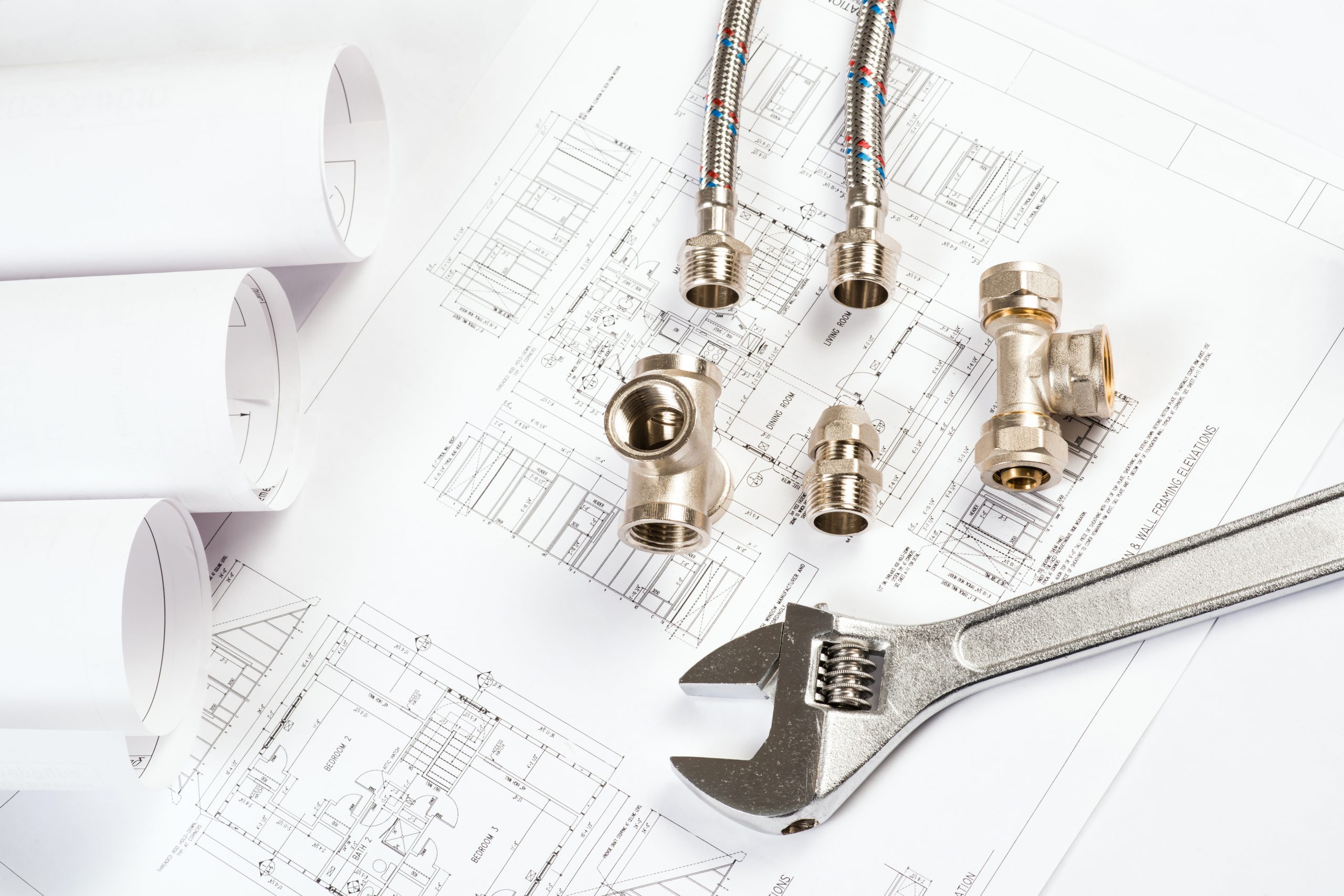 Perth Plumbing and Gasfitting Plumber tools on architect drawings Domestic & Commercial Plumbing Perth 
